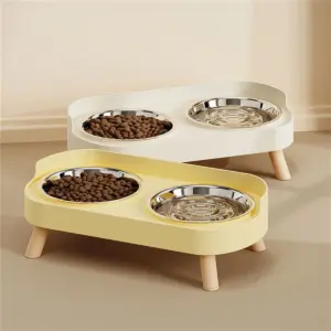 Colorful Double Pet Bowl – Food & Water Stainless Steel Feeder