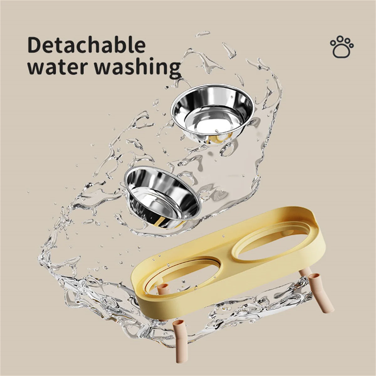 Colorful Double Pet Bowl – Food & Water Stainless Steel Feeder - Image 3