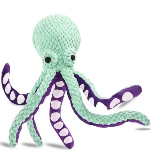 Interactive Plush Octopus Dog Toy - Squeaky, Durable & Great for All Sizes